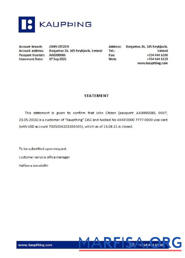 Realistic Iceland Kaupthing closure reference example